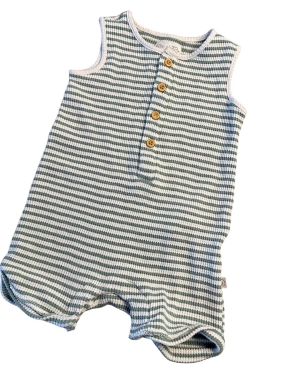 Adorable Striped Green and White Kids One Piece 18M